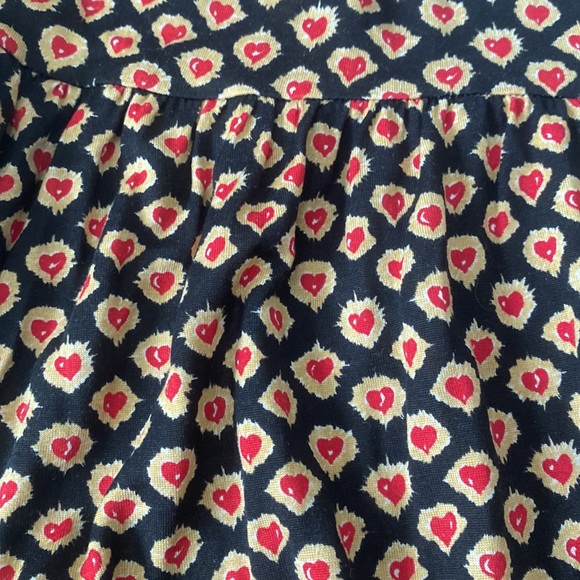 Diane Von Furstenberg Amore Red Hearts Turtleneck Top♥️🖤♥️ - Picture 8 of 10